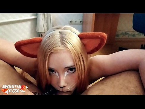 ❤️ Kitsune inomedza mboro uye nekukandira mumuromo make ❤️ ️❤
